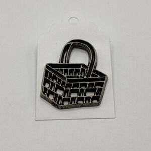 Ann Clark Ltd Pin Cute Pewter Basket Lapel Pinback